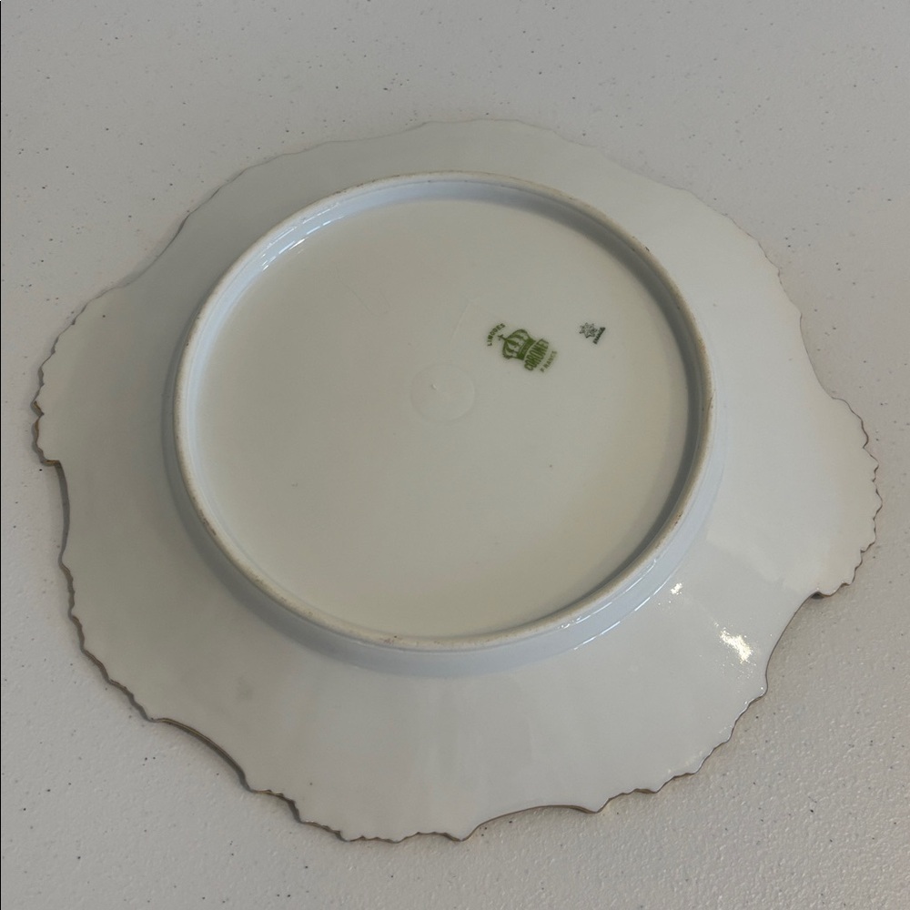LIMOGES Coronet vintage Floral Gold tone Trim Decorative Plate made in France - Picture 6 of 10
